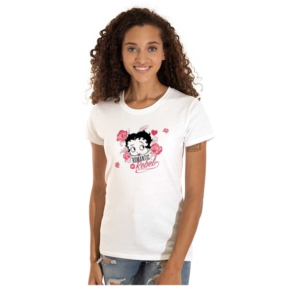 Betty Boop Romantic Rebel Flirt Women's T Shirt Ladies Tee Brisco Brands X