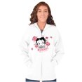 thumbnail image 1 of Betty Boop Romantic Rebel Flirt Zip Hoodie Sweatshirt Women Brisco Brands L, 1 of 6