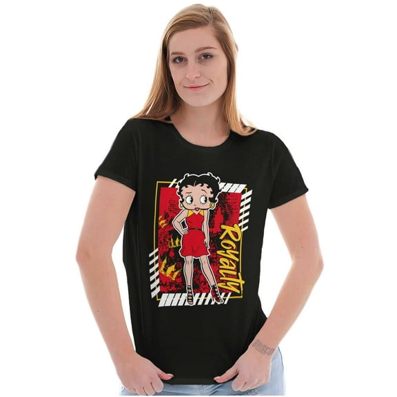 Betty Boop Royalty Graffiti Crown Women's T Shirt Ladies Tee Brisco Brands S
