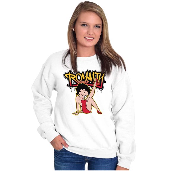 Betty Boop Royalty Paint Drip Cartoon Women Plus Size Sweatshirt Brisco Brands 4X