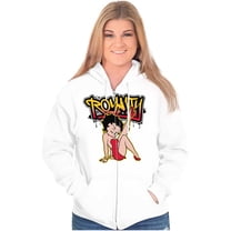 Betty Boop Royalty Paint Drip Cartoon Zip Hoodie Sweatshirt Women Brisco Brands S