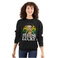 thumbnail image 1 of Betty Boop Saint Paddys Feeling Lucky Women Crewneck Sweatshirt Brisco Brands S, 1 of 6