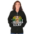thumbnail image 1 of Betty Boop Saint Paddys Feeling Lucky Women Plus Size Zipper Hoodie Brisco Brands 2X, 1 of 5