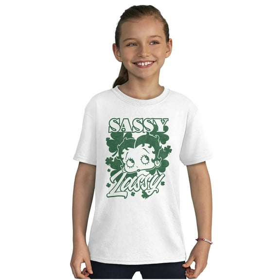 Betty Boop Saint Paddys Sassy Lassy Girls Kids T Shirt Tees Teen Brisco Brands S