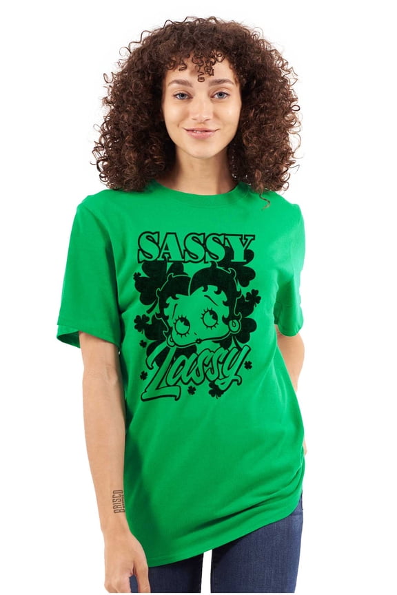 Saint Paddys Sassy Lassy Women's Graphic T Shirt Tees Brisco Brands S