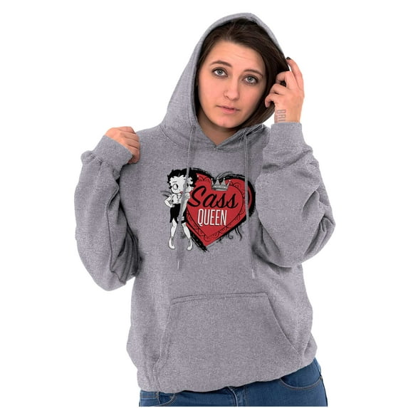 Betty Boop Sass Queen Cartoon Women Plus Size Hoodie Brisco Brands 3X
