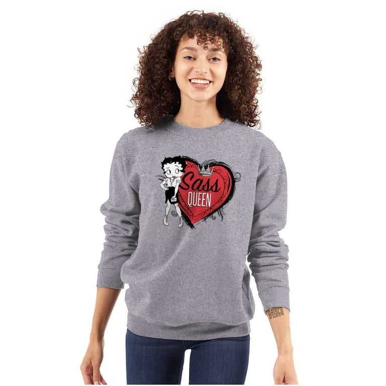 Betty boop crewneck online walmart