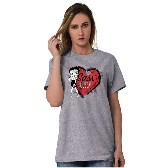Betty Boop Sass Queen Cartoon Women's Graphic T Shirt Tees Brisco Brands M