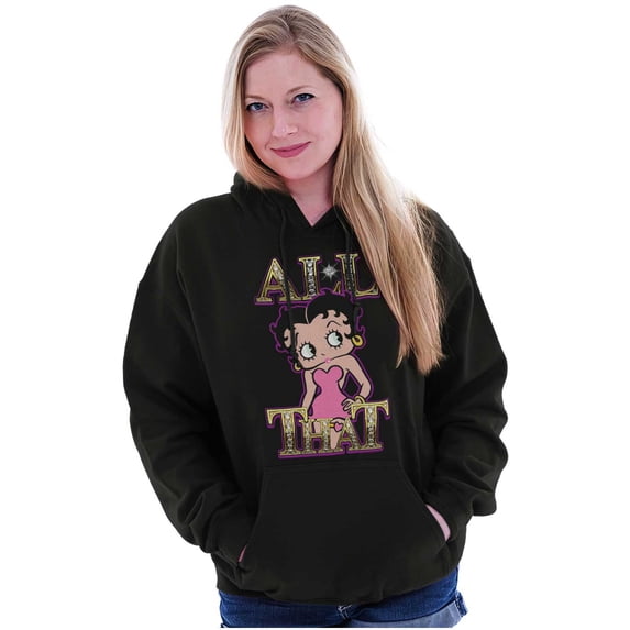 Betty Boop Sassy All That Diamonds Hoodie Sweatshirt Women Brisco Brands S
