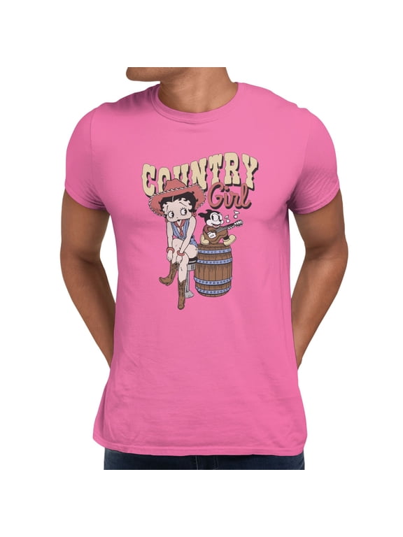 Sassy Country Girl Vintage Betty Men's T-Shirt (Azalea, S-XXXL)