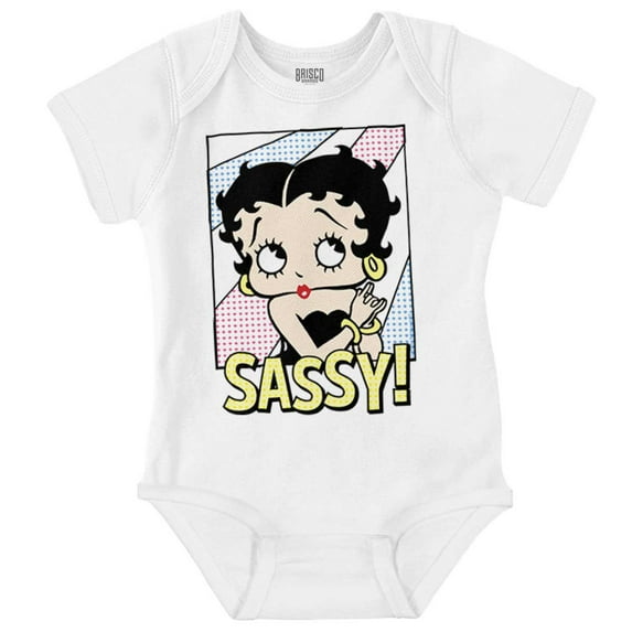 Betty Boop Sassy Cute Retro Toon Bodysuit Jumper Girls Infant Baby Brisco Brands NB