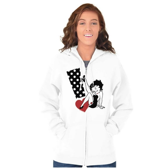 Betty Boop Sassy Exclamation Zip Hoodie Sweatshirt Women Brisco Brands M