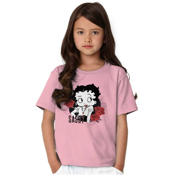 Betty Boop Sassy Flirty Cartoon Girls Kids T Shirt Tees Teen Brisco Brands S