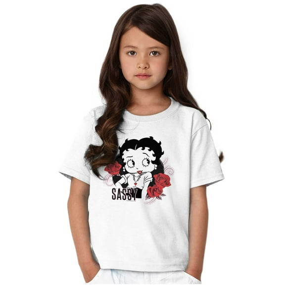 Betty Boop Sassy Flirty Cartoon Girls Kids T Shirt Tees Teen Brisco Brands S