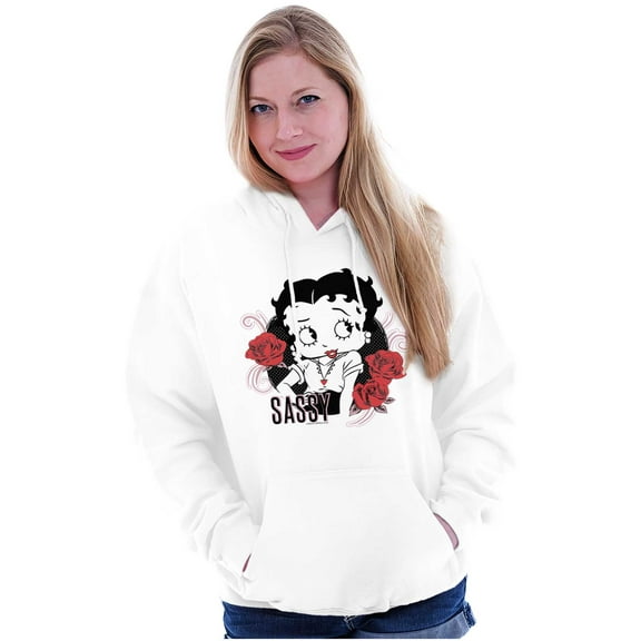 Betty Boop Sassy Flirty Cartoon Women Plus Size Hoodie Brisco Brands 3X