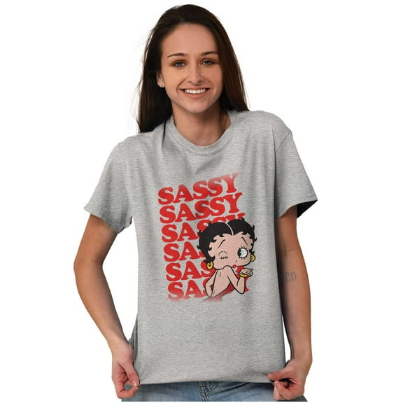 Betty Boop Sassy On Repeat Cute Women's Graphic T Shirt Tees Brisco Brands S