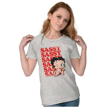 Betty Boop Sassy On Repeat Cute Women's T Shirt Ladies Tee Brisco Brands S