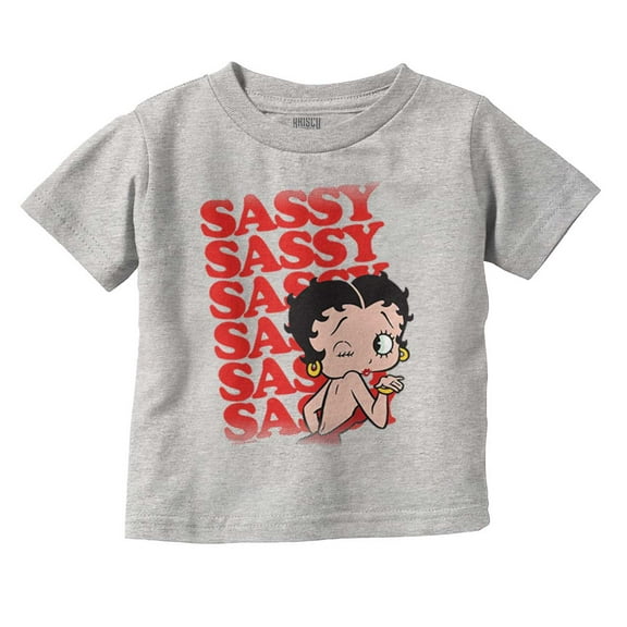 Betty Boop Sassy On Repeat Cute Youth T Shirt Tee Girls Infant Toddler Brisco Brands 12M
