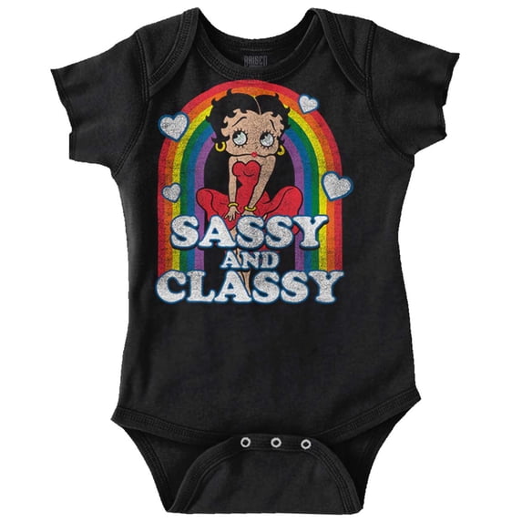 Betty Boop Sassy and Classy Rainbow Bodysuit Jumper Girls Infant Baby Brisco Brands 12M