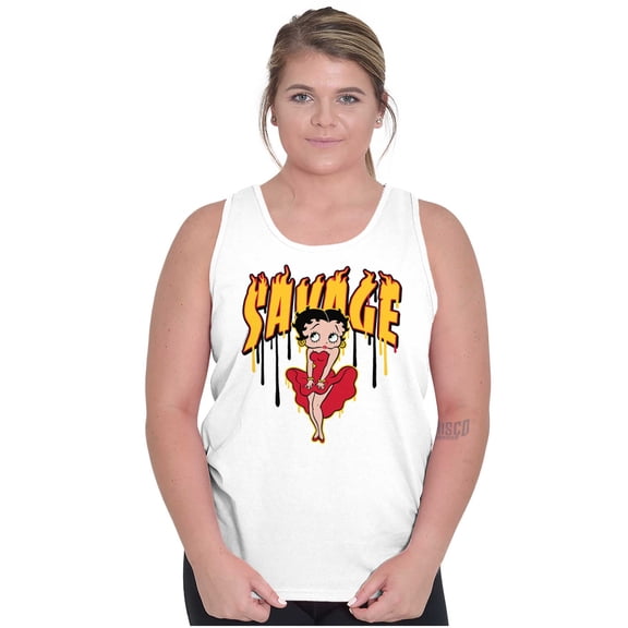 Betty Boop Savage Paint Drip Cartoon Women Plus Size Tank Top Brisco Brands 2X