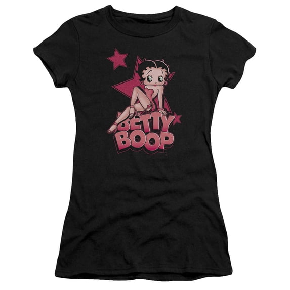 Betty Boop - Sexy Star - Juniors Teen Girls Cap Sleeve Shirt - Small