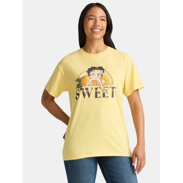 Betty Boop Women’s Sweet Citrus Graphic Tee, Sizes XXS-XXL