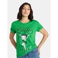 thumbnail image 1 of Betty Boop Women's St. Patrick's Day Graphic Tee with Short Sleeves, Sizes XXS-XXL, 1 of 5