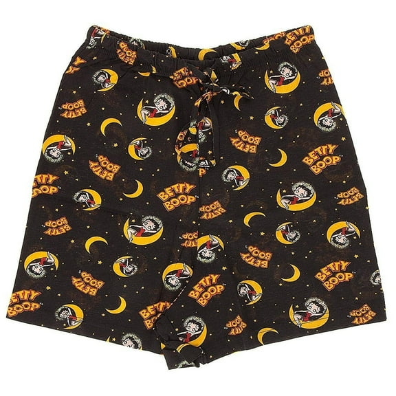Betty Boop Sitting on the Moon Adult Women's Boxer Lounge Shorts (Size Small)
