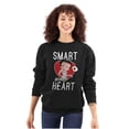 thumbnail image 1 of Betty Boop Smart with a Heart Cartoon Women Crewneck Sweatshirt Brisco Brands L, 1 of 6