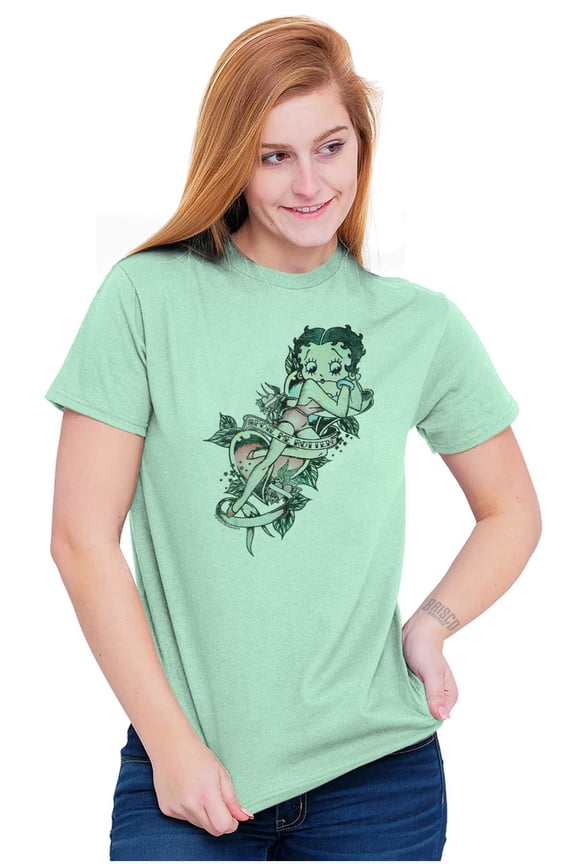 Betty Boop Spoil Me Rotten Tattoo Women's Graphic T Shirt Tees Brisco Brands M