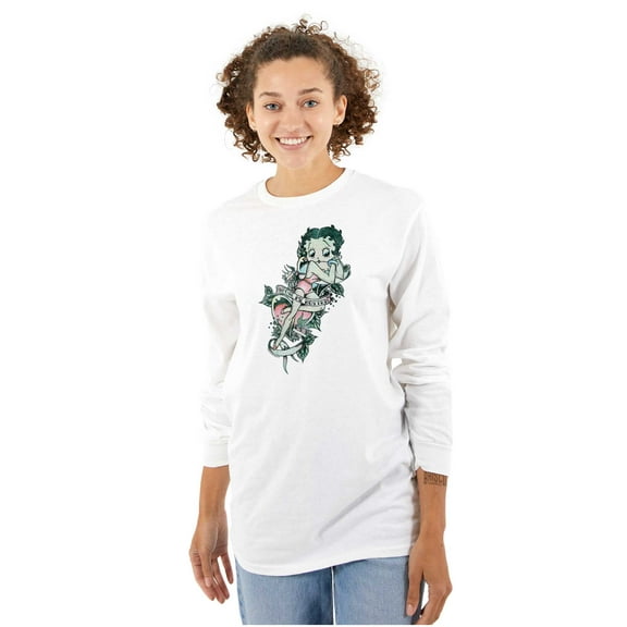 Betty Boop Spoil Me Rotten Tattoo Women's Long Sleeve T Shirt Brisco Brands S