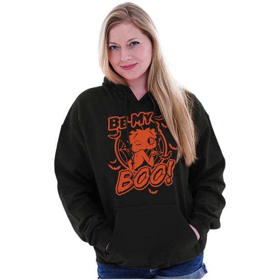 Betty Boop Spooky Halloween Be My Boo Hoodie Sweatshirt Women Brisco Brands S