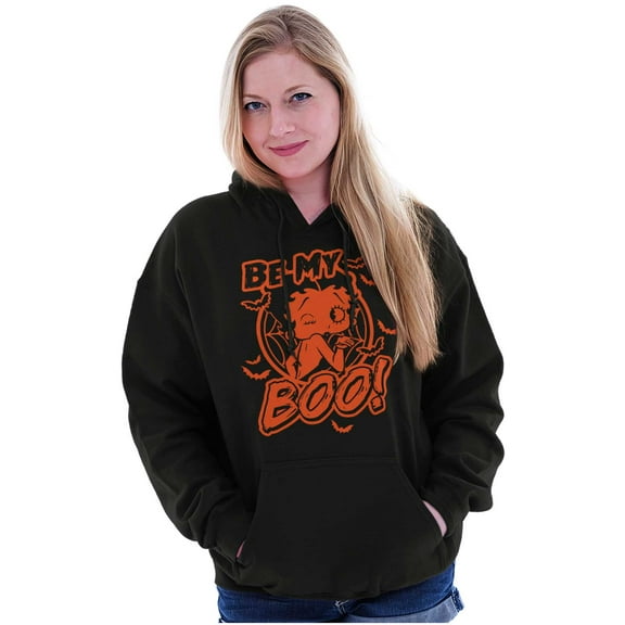 Betty Boop Spooky Halloween Be My Boo Hoodie Sweatshirt Women Brisco Brands X