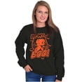 thumbnail image 1 of Betty Boop Spooky Halloween Be My Boo Women Crewneck Sweatshirt Brisco Brands S, 1 of 6