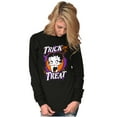 thumbnail image 1 of Betty Boop Spooky Trick or Treat Women's Long Sleeve T Shirt Brisco Brands S, 1 of 6