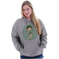 thumbnail image 1 of Betty Boop St Patricks Day Clovers Hoodie Sweatshirt Women Brisco Brands S, 1 of 5
