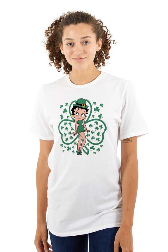 St Patricks Day Clovers Women Plus Size Graphic Tee Tees Brisco Brands 5X