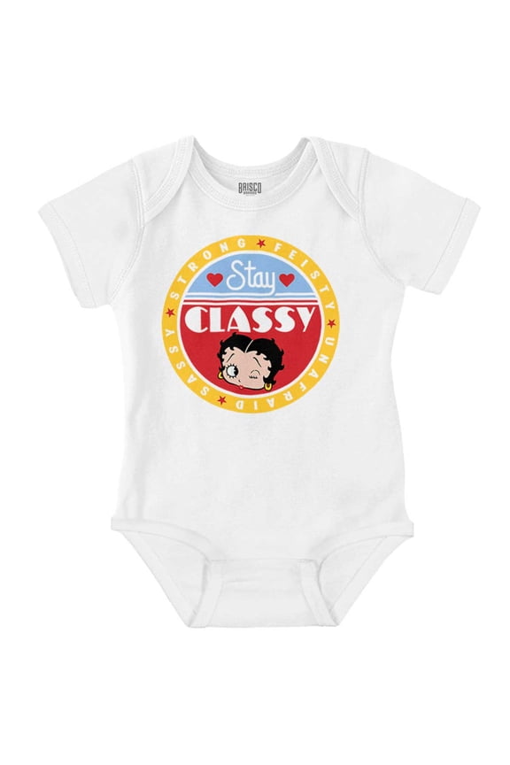 Betty Boop Stay Classy Feisty Sassy Bodysuit Jumper Girls Infant Baby Brisco Brands 12M
