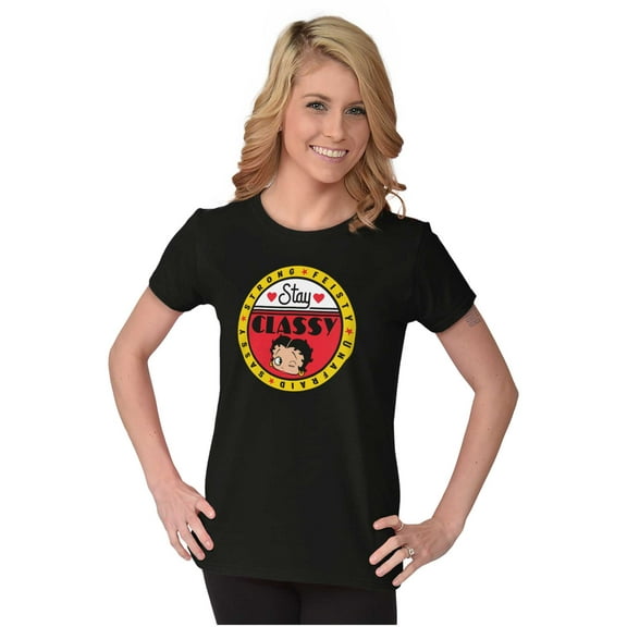 Betty Boop Stay Classy Feisty Sassy Women's T Shirt Ladies Tee Brisco Brands X