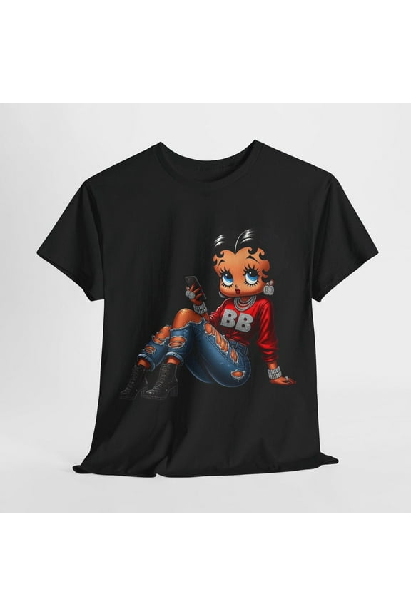 Betty Boop Streetwear Graphic T-Shirt for Men and Women – Trendy Urban BB Cartoon Tee in Sizes S-5XL