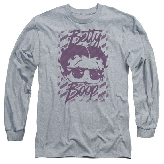 Betty Boop Summer Shades Long Sleeve T-Shirt Adult 18/1 Athletic Heather