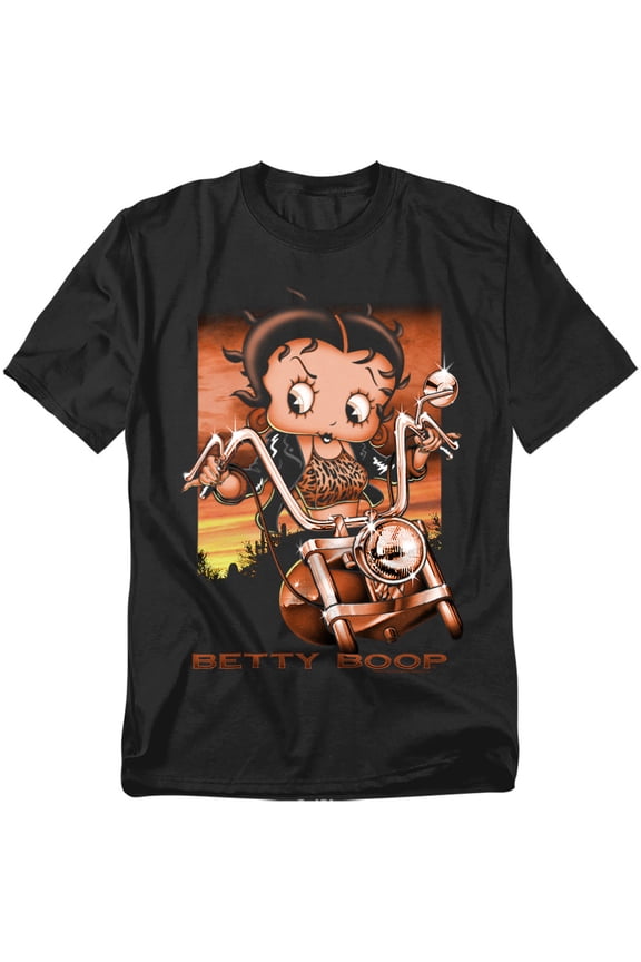Betty Boop T-Shirt Sunset Rider Unisex Graphic Tee For Men & Women