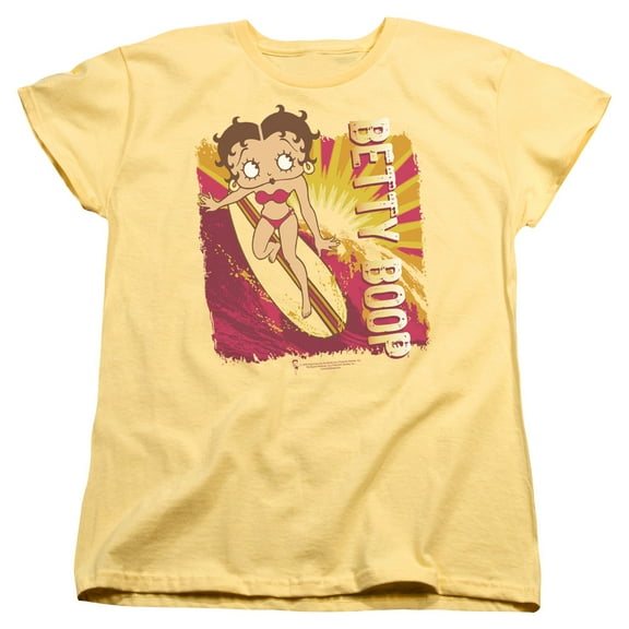 Betty Boop - Sunset Surf - Women's Short Sleeve Shirt - X-Large