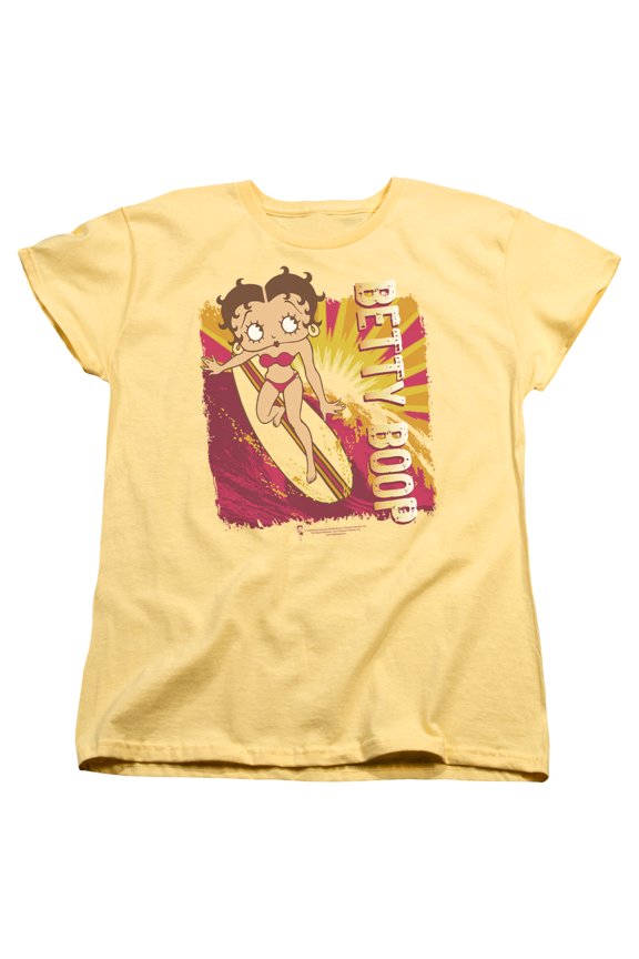 Betty Boop - Sunset Surf - Women's Short Sleeve Shirt - X-Large