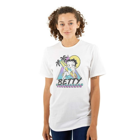 Betty Boop Surfing Beach Vacation Women's Graphic T Shirt Tees Brisco Brands L