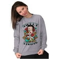 thumbnail image 1 of Betty Boop Sweet Strong Anchor Tattoo Women Plus Size Sweatshirt Brisco Brands 2X, 1 of 5