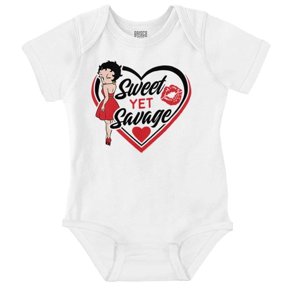 Betty Boop Sweet Yet Save Cute Sassy Bodysuit Jumper Girls Infant Baby Brisco Brands 18M