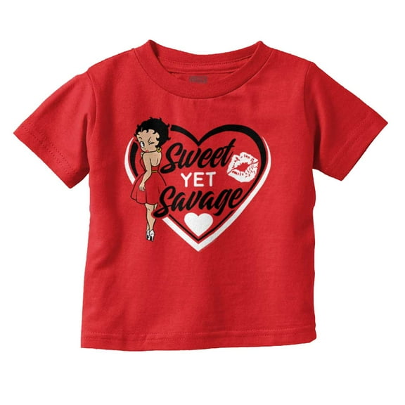 Betty Boop Sweet Yet Save Cute Sassy Youth T Shirt Tee Girls Infant Toddler Brisco Brands 18M