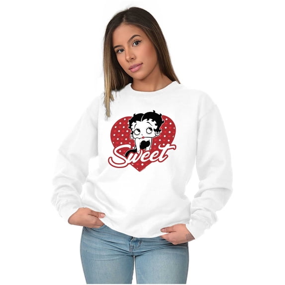Betty Boop Sweetheart Love Cute Women Crewneck Sweatshirt Brisco Brands M