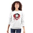thumbnail image 1 of Betty Boop Sweetheart Love Cute Women Crewneck Sweatshirt Brisco Brands S, 1 of 6